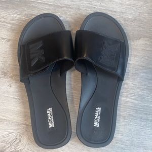 Black Michael Kors slides